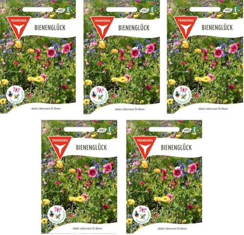Blumen Samen Set: Bienen Happy Mix/Von Biologen entwickelt und speziell auf die Bedürfnisse von Bienen abgestimmt/Für Garten, Balkon und Hochbeet/Blumen- und Wildkräutersamen