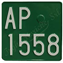 Targa Agricola in Metallo Fino al 1962 (Alluminio Plastificato in colorazione d'origine)