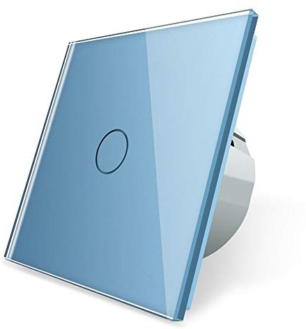 Interruptor de luz Livolo de cristal táctil para habitación infantil, color rosa, multicolor y azul, interruptor de pared, marco de cristal (