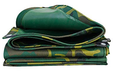 NMDCDH Tarpaulin Tarp Camouflage Waterproof Tarp Ground Sheet Cover Multipurpose Shelter Green Heavy Duty Woodland & Arid Woodland Camouflage