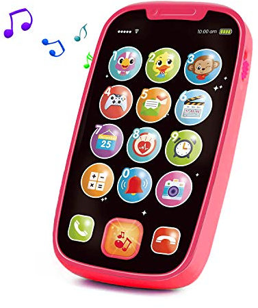 Yerloa Telefono Giochi Neonato 6 9 12 Mesi,Cellulare Giocattolo per Bambini,Giocattolo Musicale per Bambini,Giocattolo Educativo per l'Apprendimento, Gioco Musicali Regalo per Infanzia 1-3 Anno