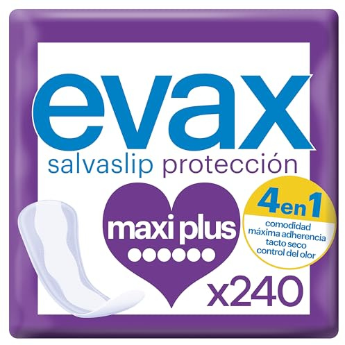 Evax Salvaslip Maxiplus, 240 pezzi, protettori senza profumo, morbidi come il cotone con tecnologia non odore