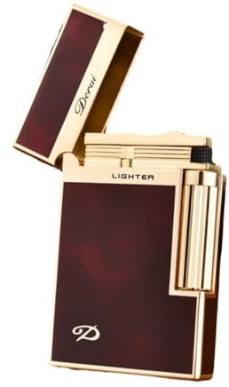 (OHNE Gas) tragbares Retro-Feuerzeug, nachfüllbar, klassisches Retro-Design, weiche Flamme (rot)