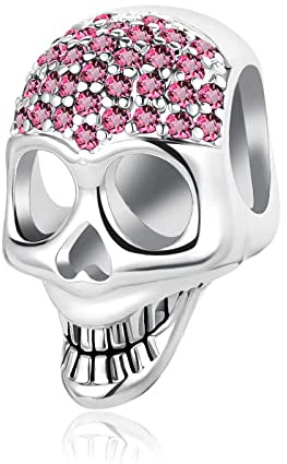 MiniJewelry Breloques punk en forme de crâne squelette pour bracelets, colliers, pendentifs, Halloween, pierres de naissance d'anniversaire