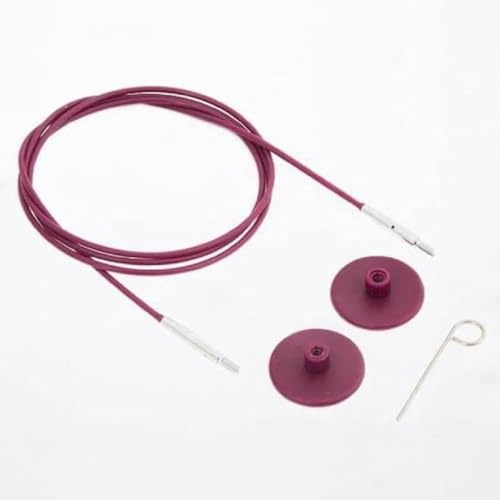 KnitPro - KnitPro The Mindful Collection Edelstahl Lila Fest Austauschbar Kabel für 60cm Nadel - 1 Setzen