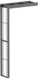 ELEO Wandrosenbogen Savona anthrazit schwarz - 2,3 x 1,2 m Rosenbogen modern zur Montage Wand aus Baustahl wetterfest rostfrei pulverbeschichtet - Torbogen winterfest massiv für Rosen, Kletterpflanzen