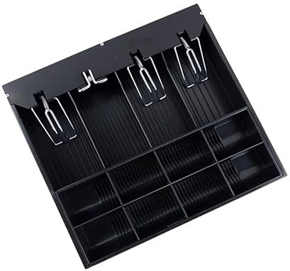 Inserto per cassetto contanti, vassoio per cassetto, 4 banconote e 8 scomparti per monete, organizer per cassa, vassoio di ricambio, HDWR InsertTill-330