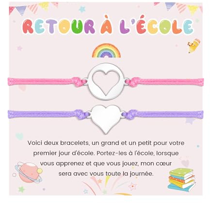 MANVEN Cadeau Mère Fille Fils Rentrée Scolaire Classes Retour à L'école | Rentrée Scolaire Idee Cadeaux Fille pour Premier jour D'école