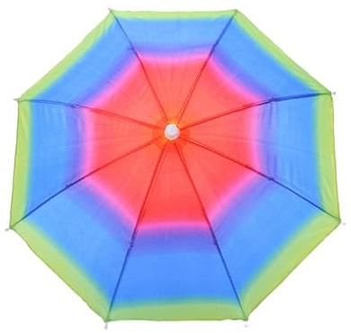 Cerioll Faltbarer Regenschirmhut, Kopf Sonnenschirm Hut, Angelschirm Kopfschirm, Regenfester Regenschirmhut, Regenschirm Sonnenschirm-Hut, für Golf, Angeln, Gartenarbeit