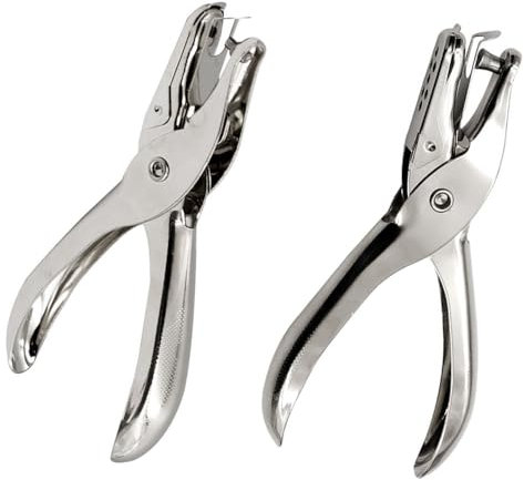 2 Pezzi Perforatore a Pinza, Esforzarse Punzonatore per Fare Cerchi, Capacità 1-8 fogli, Perforatrice a Fessura Manuale per Carta per Fai da Te, Casa, Ufficio, Scuola(3mm, 6mm)