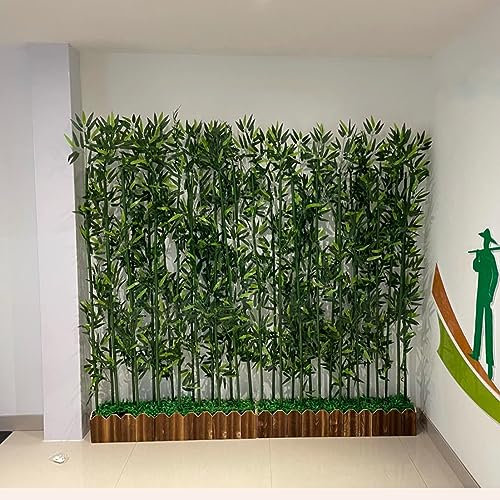 Künstliche Bambuspflanze, große künstliche Bäume für den Außenbereich, Sichtschutz für Zimmer/Wohnzimmer, Raumteiler, Landschaftsdekoration mit Holzsockel (Farbe: 1 m/39,4 Zoll H, Größe: 50