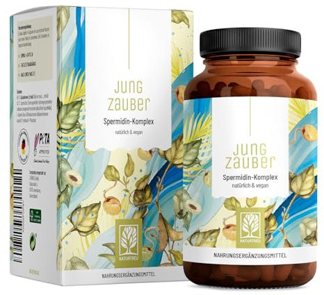 NATURTREU® Spermidin Kapseln hochdosiert mit hochwertigen Spermidin, L-Arginin, Bifidobakterien & Vitamin B6 - vegan - 120 magensaftresistente Kapseln - in Deutschland produziert & laborgeprüft