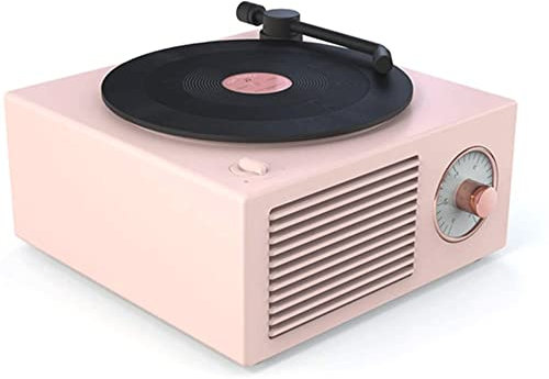 WDWDW Grammofono Mini Altoparlante Bluetooth Portatile Scheda Wireless Giradischi in Vinile Retro Audio Casa Auto 3D Surround Subwoofer