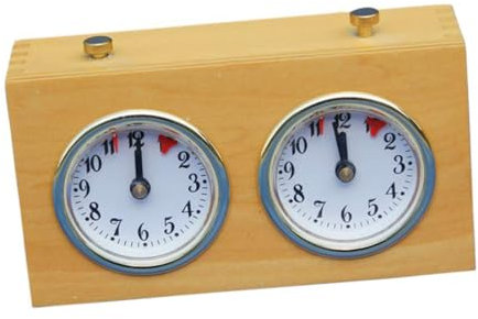 Supvox Schachuhr Schachspieluhr Mechanischer Timer Für Schach Brettspiel-Timer Schach-renntimer Ohne Batterien Kompakt Und Langlebig