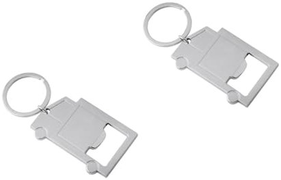 Healvian 2 Piezas Abridor de botellas de camiones de metal carabinero automotor abrelatas llavero abrebotellas herramienta para abrir latas de cerveza aleación Silver