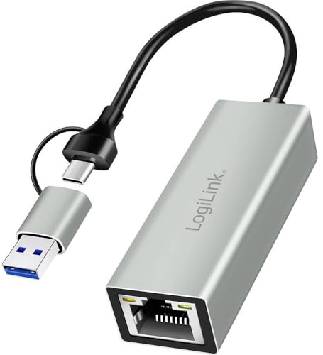 LogiLink USB 2.0 Adaptateur [1x USB 3.0 mâle Type C - 1x RJ45 Femelle] UA0238B 18.00 cm