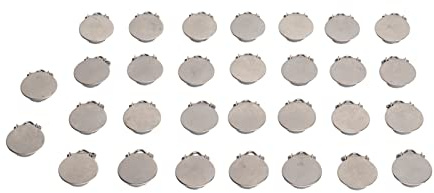 HEEPDD 30st Metall Runda Nappklipp, Rostfritt Stål, Förebyggande, Elektropläterade Ytor, Slitbeständiga, DIY, Leksakshållare, Smörgås eller Handskeklipp, Sömnad eller Bandhantverk Nan