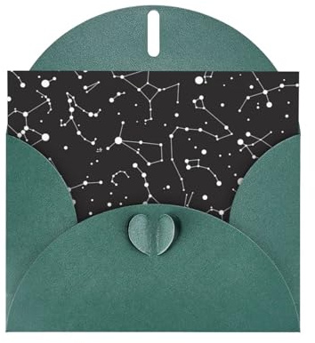 Carte de vœux imprimée constellation de divination étoilée en papier nacré pour anniversaire, Thanksgiving, Noël, Nouvel An
