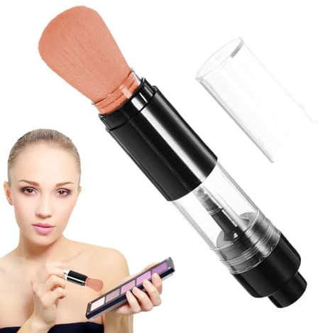 Puderborste – ABS nylon syntetfiber 14,5 x 3,5 cm | Applicator Brush Powder Prägling Puderpenslar | Påfyllningsbara sminkborstar för färgmarkering konturrodnad och daglig kosmetisk användning