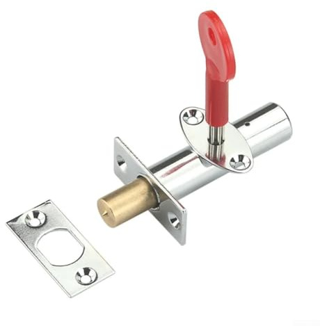Brandschutz-Türschloss mit Kupfer- und Metallkomponenten zur Sicherung von Rohrschäften und Durchgangstüren mit einem nahtlosen Bedienmechanismus (A)