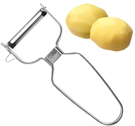 Sbucciatore Per Verdure | Utensile In Acciaio Inossidabile Per Pelare | Sbucciatore Per Frutta - per Uso Domestico e la Sbucciatura di Cibi e Alimenti, Frutta, Patate, Cetrioli e Zucchine in Casa
