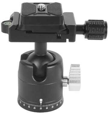 Ynusgeyx Professionelle Kamera -Stativkugel Kopf mit 1/4 Schnellveröffentlichungsplatte 360 Grad Panoramabild für DSLR -Kameras