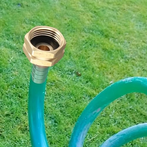 2-Pack Brass Hose Fittings 3/8 1/2 5/8 3/4 Inch Barb to 3/4 Inch GHT Female Connector, Heavy Duty Garden Watering Tools for High Pressure Leak(3/4 inch)