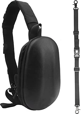 Haofy Hard Shell EVA Chest Sling Bag med Snabbtorkande Material för Vandring - Svart, 11,8 X 7,1 Tum (Svart)