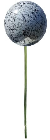 Jürgen Bocker Garten-Ambiente Gartenstecker Rosenkugel 20 cm Edelstahl mit Granitlackierung in Weiss auf Stab 80 cm