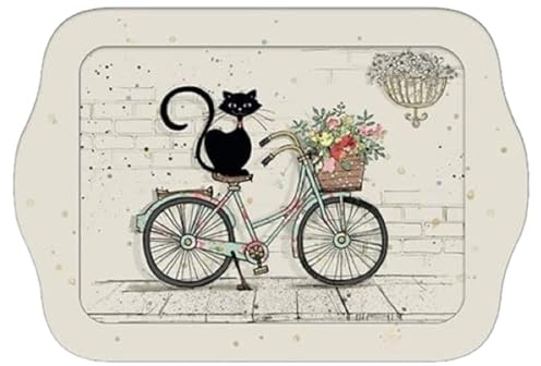 KIUB - PME01A06 - PETIT PLATEAU DE SERVICE INDIVIDUEL BUG ARTS CHAT CYCLISTE