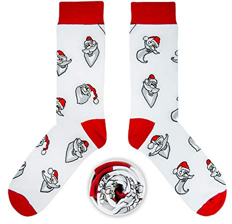 cup of sox Divertenti calzini nel bicchiere di carta - Perfetto regalo per uomini, donne, ragazzi e ragazze - Babbo Natale/Natale/Santa Claus/San Nicola (41-44)