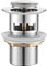 Ibergrif Tapón Desagüe Lavabo con Rebose, Válvula Click-Clack Cromada para Lavabo con Orificio de Desagüe y Rebose 41-50 mm, Instalación sin Herramientas, M20503