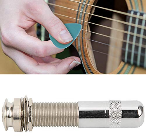 End Pin Endpin Jack Socket Plug Acoustic Electric Guitar 1/4 Inch Output with Rear Cover Copper Material Acoustic Endpin Jack Stereo Performance Accessory Musical Instrument Accessories