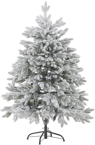 Künstlicher Weihnachtsbaum mit Schnee 120 cm schneebedeckt weiß Foraker
