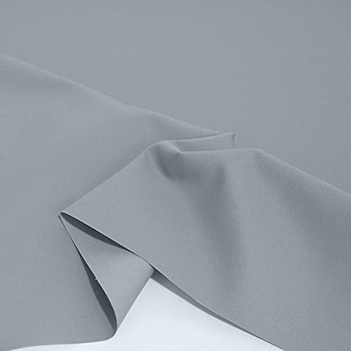 TOLKO Canvas Stoff Meterware | Stoffe zum Nähen Meterware | Robuster Polsterstoff/Bezugsstoff Baumwoll-Segeltuch | 1,5mm dick Reißfest Abriebfest Mittelschwer Segeltuch zum Polstern (Hell Grau)