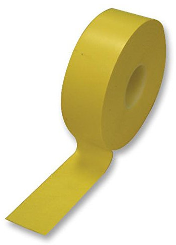 Cinta aislante de 19 mm x 20 m, color amarillo, 1 unidad
