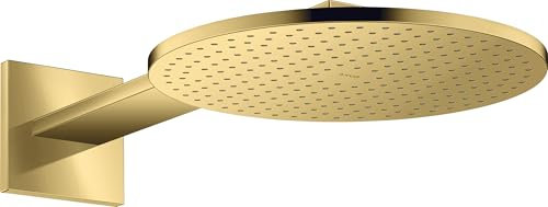 hansgrohe AXOR ShowerSolutions Kopfbrause 300 2jet,Wandanschluss, Brausearm 450 mm, 35303990, Farbe: Polished Gold Optic