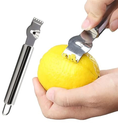 EIHI Pelador de Limones, Pelador de Limones, Pelador de Cítricos de Acero Inoxidable para Naranjas, Rallador de Cáscaras de Limón, Pelador Profesional de Limones para Cocina y Bares