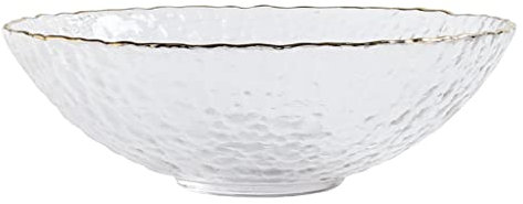 Piatti piani Ciotole Fondi Phnom Penh Hammer Pattern Ciotola di vetro Snack di frutta for la casa Ciotola di frutta secca Ciotola di ramen di frutta Insalatiera di cristallo trasparente Insalatiera (