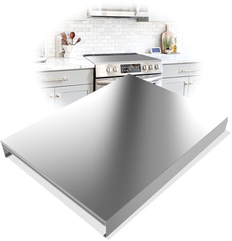 Stainless Steel Gas Stove Top Cover, Multi-functional Noodle Board, Cooktop Cover for Expanding Kitchen Space, Robust and Durable, 30Wx 22Dx2.67H, Silver