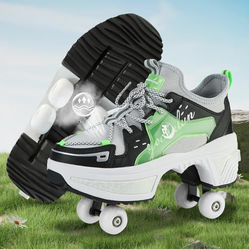 Rollschuhe,Schuhe mit Rollen für Mädchen and Jungen,Roller Skate Shoes,Wechseln Sie Beliebig Zwischens Rollschuhen und Sportschuhen