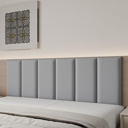 Gepolsterte Wandaufkleber, 6Er-Set, Selbstklebende Wandkissen, Kollisionssichere 3D-Weichpaneele, Schlafzimmer-Wandaufkleber,004,25 * 50cm
