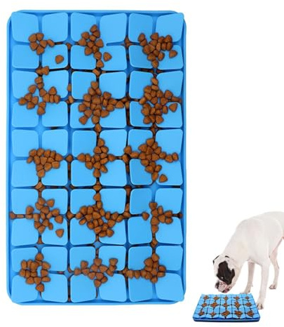 Hund, stark sugkopp slickmatta, silikon hundmatta, långsam matningsmatta för hundar, tristess lindrande dyna,