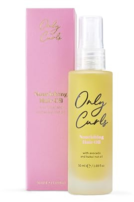 Only Curls Hair Oil, 50ml, Curly Hair Product, Lightweight & Conditioning Treatment, Hydrated, Frizz-Free Curls, Enhanced Shine & Moisture, For All Curly Hair Types
