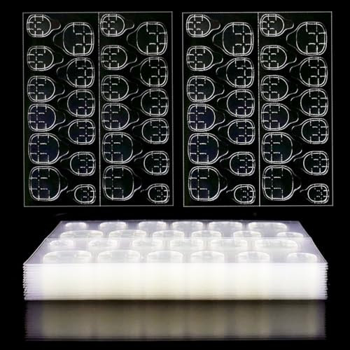 480 Stk (20 Blatt) Doppelseitiger Nagelkleber Aufkleber Transparent, Nagel Klebepads Nagelkleber für Tips Doppelseitiger Jelly Gel Tape Adhesive Tabs DIY Maniküre Dekoration Nail Art