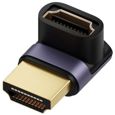 HUHANGGod Adattatore HDMI 2.1 8K, prolunga HDMI da maschio a femmina a 90 gradi, connettore di accoppiamento HDMI supporta 8K a 60 Hz, HDR 4K a 120 Hz, Dolby, eARC, HDCP2.3 per laptop, PC, monitor,