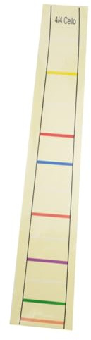 Cello Fingeraufkleber für 4/4-cello, Praktische Fingerpositionsmarkierung | Papierausführung, Gelbe Etiketten für Anfänger, Leicht Entfernbar, Hilft Beim Griffbrettlernen und Üben