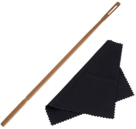 Fozriybefy Flötenreinigung Flötenreinigungsstab Reinigungsstab mit Tuch Flötenreinigungsset Holzbläser Musikinstrumente Zubehör