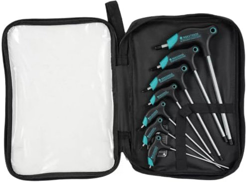 Lurrose T Handle Allen Wrench Set with Chrome-Vanadium Steel and Abs Grip, Magnetic Ends, Wide Range of Sizes, for Automotive Repairs and Furniture Assembly, Sturdy Spanner Wrench Hand