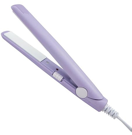 Mini Hair Straightener for Short Hair,Travel Straighteners and Curlers in One for Women Men Styling (Purple)